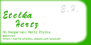 etelka hertz business card